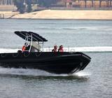 Approximate Dimensions and Weights (Basic 750 tiller operated):Length 7.5 m;Beam 2.3 m;Depth overall